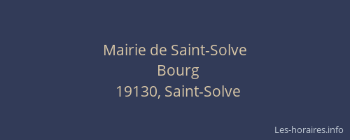 Mairie de Saint-Solve