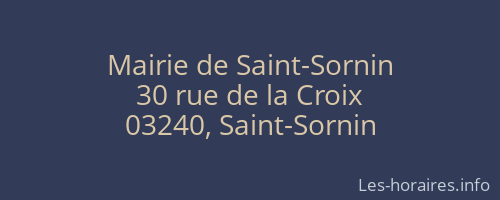 Mairie de Saint-Sornin
