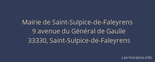 Mairie de Saint-Sulpice-de-Faleyrens