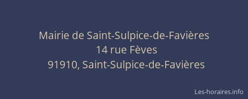 Mairie de Saint-Sulpice-de-Favières