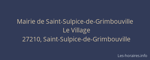 Mairie de Saint-Sulpice-de-Grimbouville