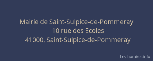 Mairie de Saint-Sulpice-de-Pommeray