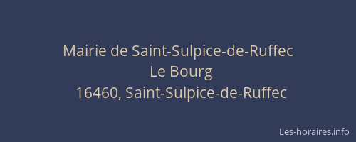 Mairie de Saint-Sulpice-de-Ruffec