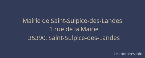 Mairie de Saint-Sulpice-des-Landes