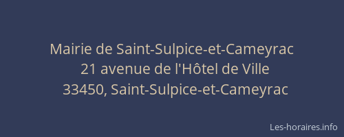 Mairie de Saint-Sulpice-et-Cameyrac