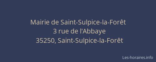 Mairie de Saint-Sulpice-la-Forêt
