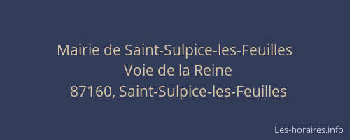 Mairie de Saint-Sulpice-les-Feuilles