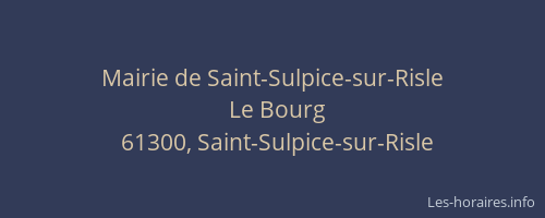 Mairie de Saint-Sulpice-sur-Risle