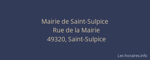 Mairie de Saint-Sulpice