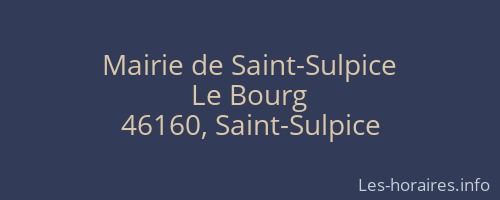 Mairie de Saint-Sulpice