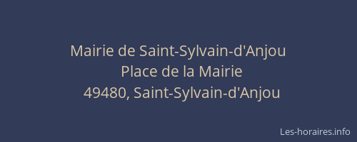 Mairie de Saint-Sylvain-d'Anjou