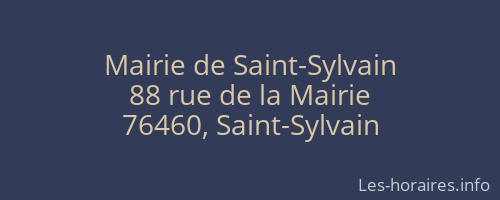 Mairie de Saint-Sylvain