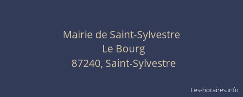 Mairie de Saint-Sylvestre