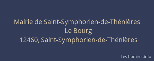 Mairie de Saint-Symphorien-de-Th&eacute;ni&egrave;res