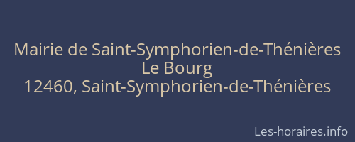 Mairie de Saint-Symphorien-de-Thénières