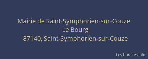Mairie de Saint-Symphorien-sur-Couze
