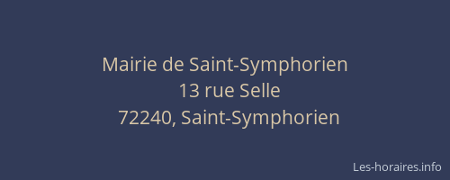 Mairie de Saint-Symphorien