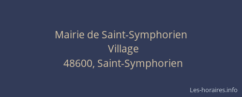 Mairie de Saint-Symphorien