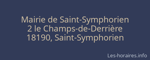 Mairie de Saint-Symphorien