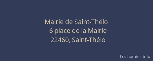 Mairie de Saint-Th&eacute;lo