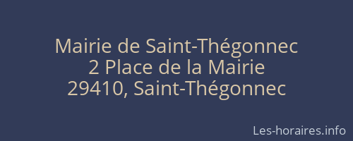 Mairie de Saint-Thégonnec