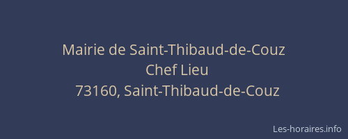 Mairie de Saint-Thibaud-de-Couz