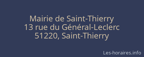 Mairie de Saint-Thierry
