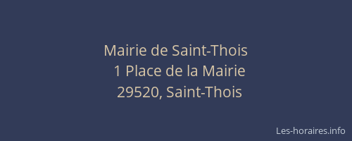 Mairie de Saint-Thois