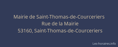 Mairie de Saint-Thomas-de-Courceriers