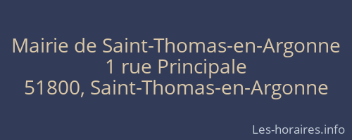 Mairie de Saint-Thomas-en-Argonne
