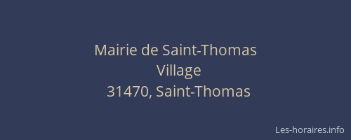 Mairie de Saint-Thomas