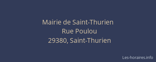 Mairie de Saint-Thurien