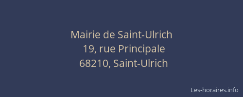Mairie de Saint-Ulrich