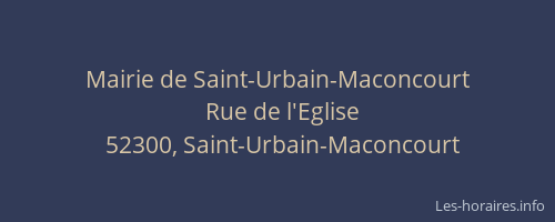 Mairie de Saint-Urbain-Maconcourt