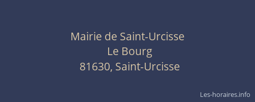 Mairie de Saint-Urcisse