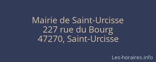 Mairie de Saint-Urcisse