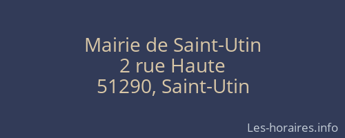Mairie de Saint-Utin