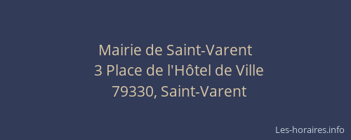 Mairie de Saint-Varent