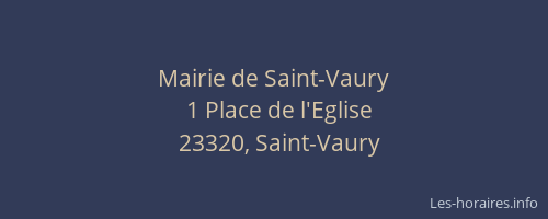 Mairie de Saint-Vaury