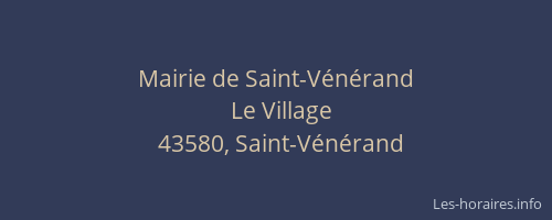 Mairie de Saint-Vénérand
