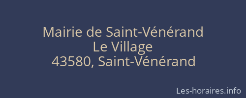 Mairie de Saint-Vénérand