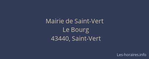 Mairie de Saint-Vert