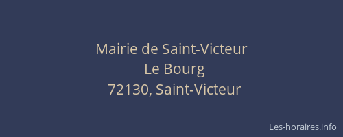 Mairie de Saint-Victeur