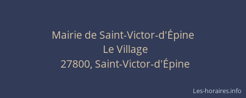 Mairie de Saint-Victor-d'Épine