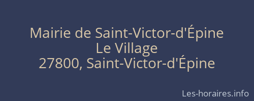 Mairie de Saint-Victor-d'Épine