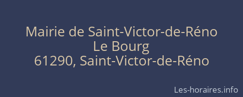 Mairie de Saint-Victor-de-Réno
