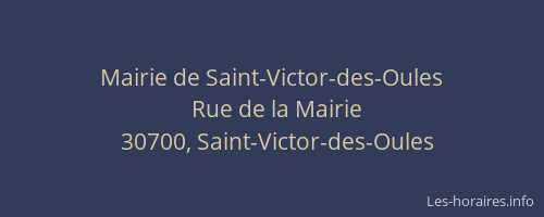 Mairie de Saint-Victor-des-Oules