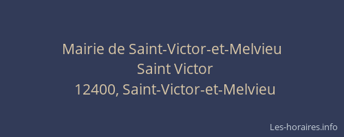 Mairie de Saint-Victor-et-Melvieu