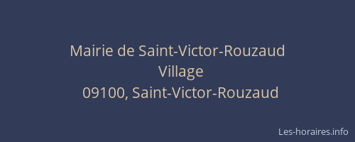 Mairie de Saint-Victor-Rouzaud
