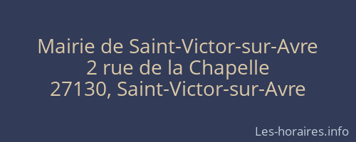 Mairie de Saint-Victor-sur-Avre